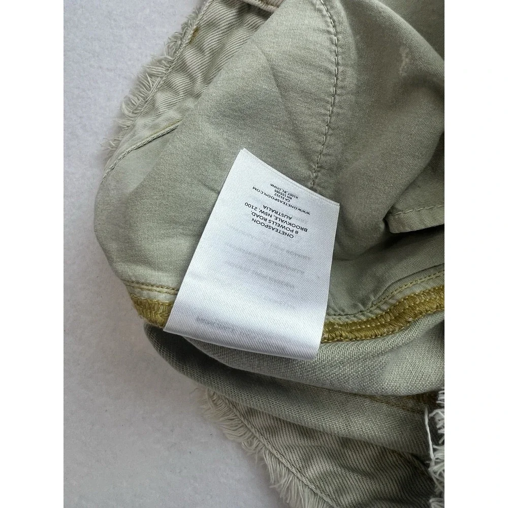 One‎ Teaspoon Womens Button Fly Denim Mini Skirt Antique Khaki Size 25